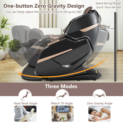 3D Double SL-Track Electric Full Body Zero Gravity Massage Chair with Heat Roller