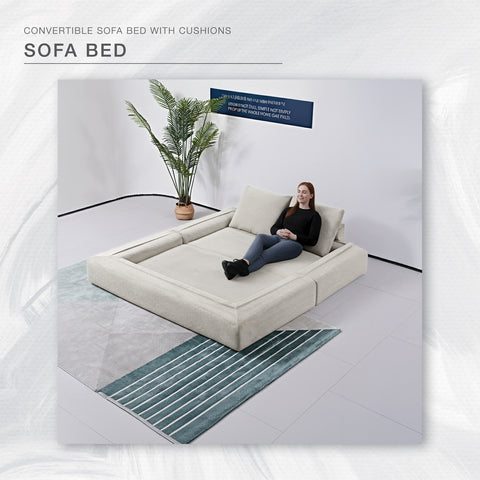 CozyFold Sofa Bed （Ivory)