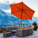10 Feet Outdoor Patio Umbrella with Tilt Adjustment and Crank-Orange