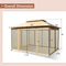 10 Feet x 13 Feet Tent Canopy Shelter with Removable Netting Sidewall-Tan