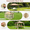10 Feet x 13 Feet Tent Canopy Shelter with Removable Netting Sidewall-Tan
