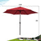 10 Feet Outdoor Patio Umbrella with Tilt Adjustment and Crank-Burgundy