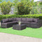 7 Pieces Patio Rattan Furniture Set Sectional Sofa Garden Cushion-Gray