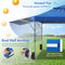 10 x 17.6 Feet Outdoor Instant Pop-up Canopy Tent with Dual Half Awnings-Blue