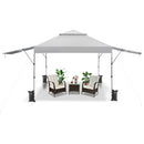 10 x 17.6 Feet Outdoor Instant Pop-up Canopy Tent with Dual Half Awnings-White