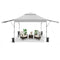 10 x 17.6 Feet Outdoor Instant Pop-up Canopy Tent with Dual Half Awnings-White