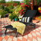 Aluminum Fabric Outdoor Patio Lounge Chair with Adjustable Reclining -Black