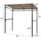 7 x 4.5 Feet Grill Gazebo Outdoor Patio Garden BBQ Canopy Shelter-Brown