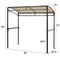 7 x 4.5 Feet Grill Gazebo Outdoor Patio Garden BBQ Canopy Shelter-Beige