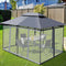 10 Feet x 13 Feet Tent Canopy Shelter with Removable Netting Sidewall-Gray