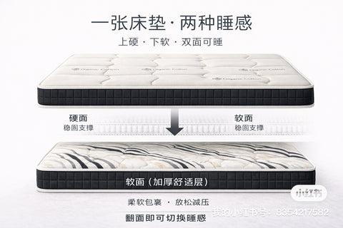 Dream Cradle #3 Hard Foam with Coconut pad Mattress (椰棕床垫) 6"/8"/10" Pillow top