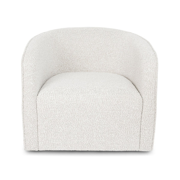 Evita Swivel Chair - Off White Boucle