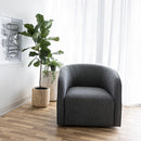 Evita Swivel Chair - Slate Boucle