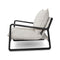 Finn Sling Chair - Black Frame - Taupe Boucle