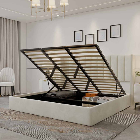 Lilith Storage Bed (Ivory)