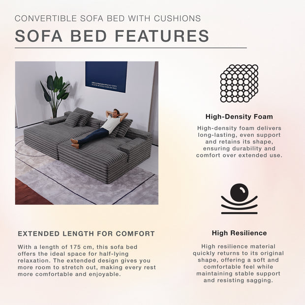 CozyLounge Sofa Love Seat（Dark Grey)