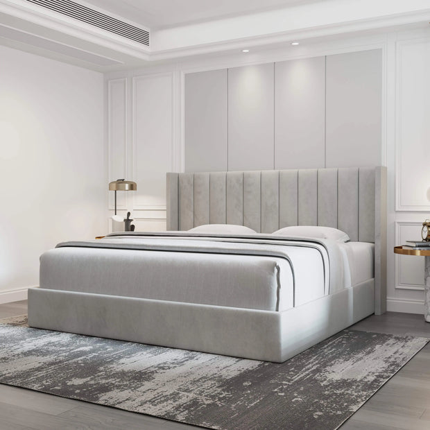 Lilith Storage Bed (light grey)