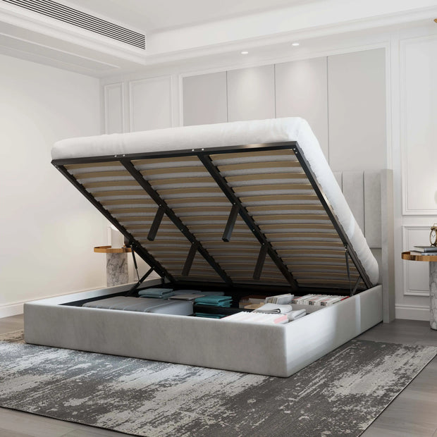 Lilith Storage Bed (light grey)