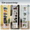 7-Tier Wooden Shoe Rack Narrow Vertical Shoe Stand Storage Display Shelf-White