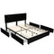 PU Leather Upholstered Platform Bed with 4 Drawers-Full Size