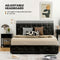 PU Leather Upholstered Platform Bed with 4 Drawers-Full Size