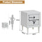 Multipurpose Retro Bedside Nightstand/ End Table with 2 Drawers-White