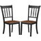 2 Pieces Solid Whitesburg Spindle Back Wood Dining Chairs-Black