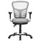 Ergonomic Mesh Office Chair with Adjustable Back Height and Armrests-Gray