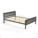 Full Size Wood Platform Bed with Headboard