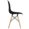 Set of 4 Modern Dining Side Chair Wood Legs-Black