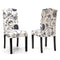 Set of 2 Tufted Upholstered Dining Chairs-Black and White
