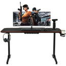 55 Inch Gaming Desk with Free Mouse Pad with Carbon Fiber Surface