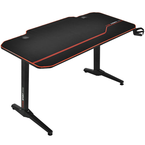 55 Inch Gaming Desk with Free Mouse Pad with Carbon Fiber Surface