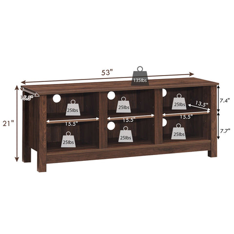 60 Inch  Entertainment TV Stand Cabinet-Brown