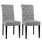 Set of 2 Tufted Dining Chair-Gray