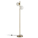 65 Inch LED Floor Lamp with 2 Light Bulbs and Foot Switch-Golden