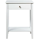 Wooden Bedside Sofa Table with Sliding Drawer-White