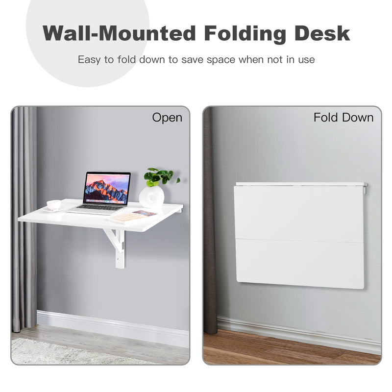 Wall-Mounted Drop-Leaf Table Folding Kitchen Dining Table Desk