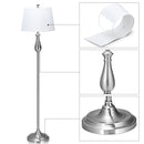 3 pcs Brushed Nickel Lamp Set 2 Table Lamps 1 Floor Lamp