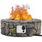 28 Inch Propane Gas Fire Pit with Lava Rocks and Protective Cover-Gray