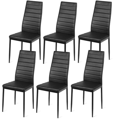 Set of 6 High Back Dining Chairs-Set of 6
