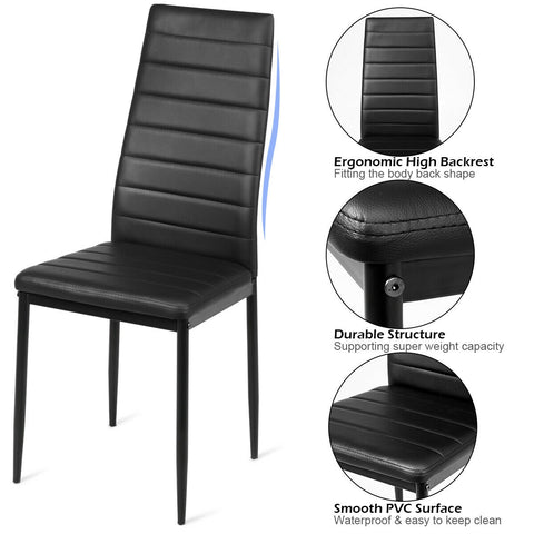 Set of 6 High Back Dining Chairs-Set of 6