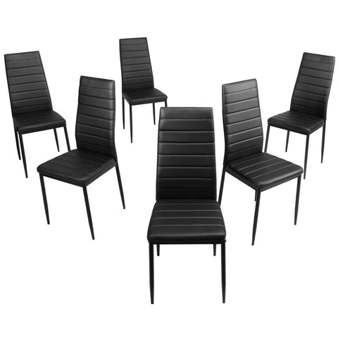 Set of 6 High Back Dining Chairs-Set of 6