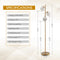 3-Globe Floor Lamp with Foot Switch and Bulb Bases-Golden