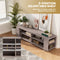TV Stand Modern Wood Storage Console Entertainment Center-Gray