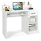 Study Laptop Table with Drawer and Keyboard Tray-White