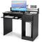 Study Laptop Table with Drawer and Keyboard Tray-Black