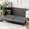 Futon Sofa Bed PU Leather Convertible Folding Couch Sleeper Lounge-Gray