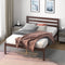 Twin Size Wood Platform Bed Frame with Headboard
