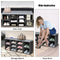 10-Cube Organizer  Entryway Padded Shoe Storage Bench-Gray